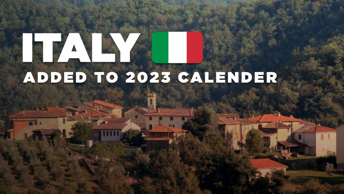 ITALY ADDED TO 2023 CALENDAR 🇮🇹